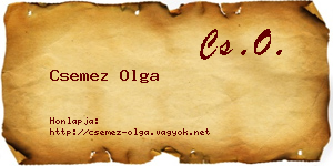 Csemez Olga névjegykártya